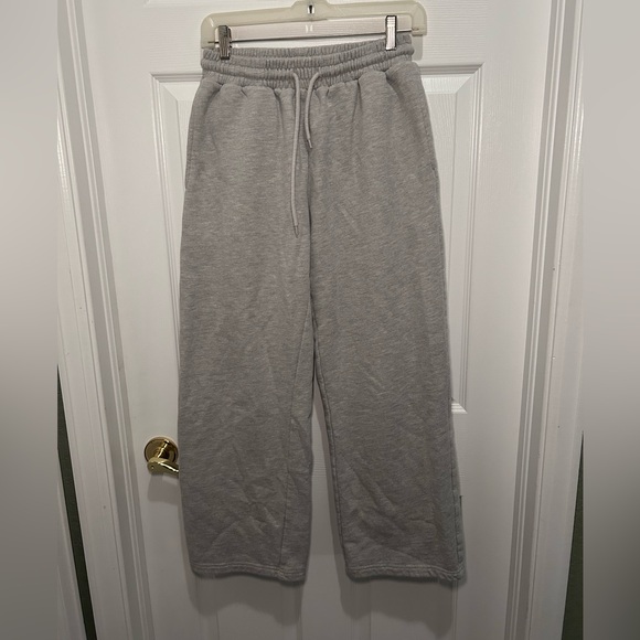 White Fox Boutique Wide Leg Grey Sweatpants - Picture 2 of 8